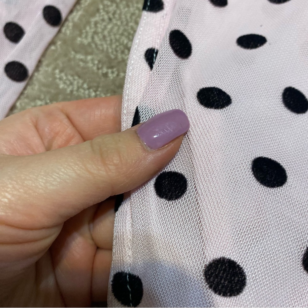 {NWT} Parisian Pink/Black Polka Dot Long Sleeve Bodysuit Size 4 - Picture 11 of 15